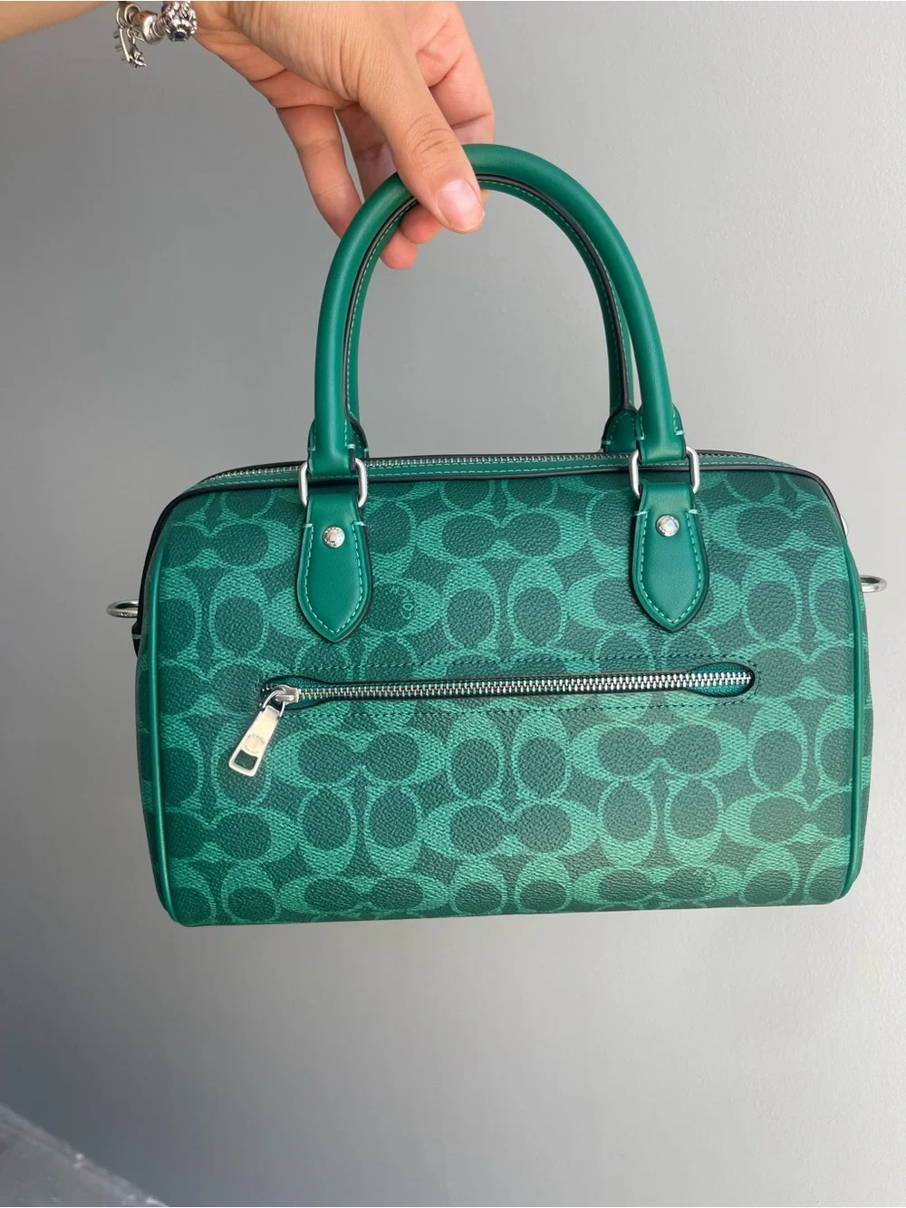 Coach Outlet Signature Canvas Rowan in Bright Jade